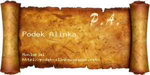 Podek Alinka névjegykártya